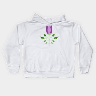 Pretty Purple Flower Kids Hoodie